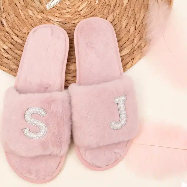 Chaussons Bride Personnalisés Initiale 4