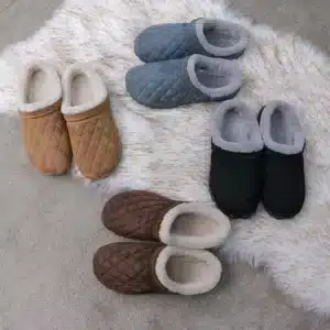 Pantoufles Chaudes A Carreaux Grande Taille 3
