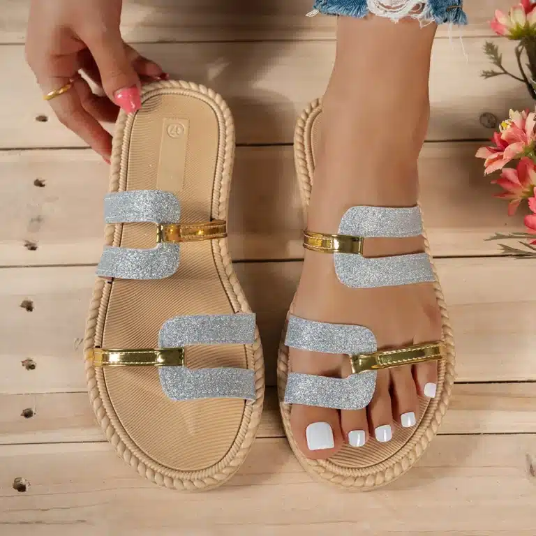 Claquettes Originales Femme Double Brides 6