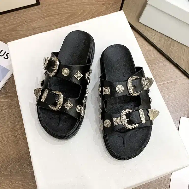Claquettes Femme Boucles Western 5
