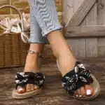 Claquettes Bohème Corde Et Nœud Femme 4