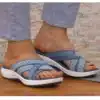 Claquettes Compensées Confort Croisées 6