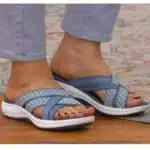 Claquettes Compensées Confort Croisées 6