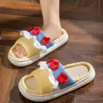 Claquettes Mules Fleurs Brodées 2
