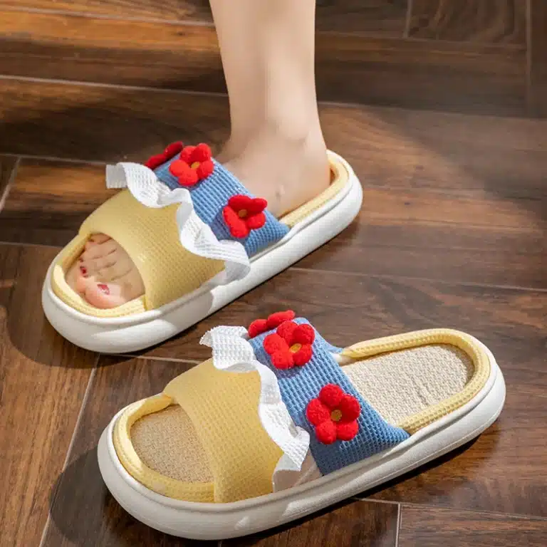 Claquettes Mules Fleurs Brodées 2