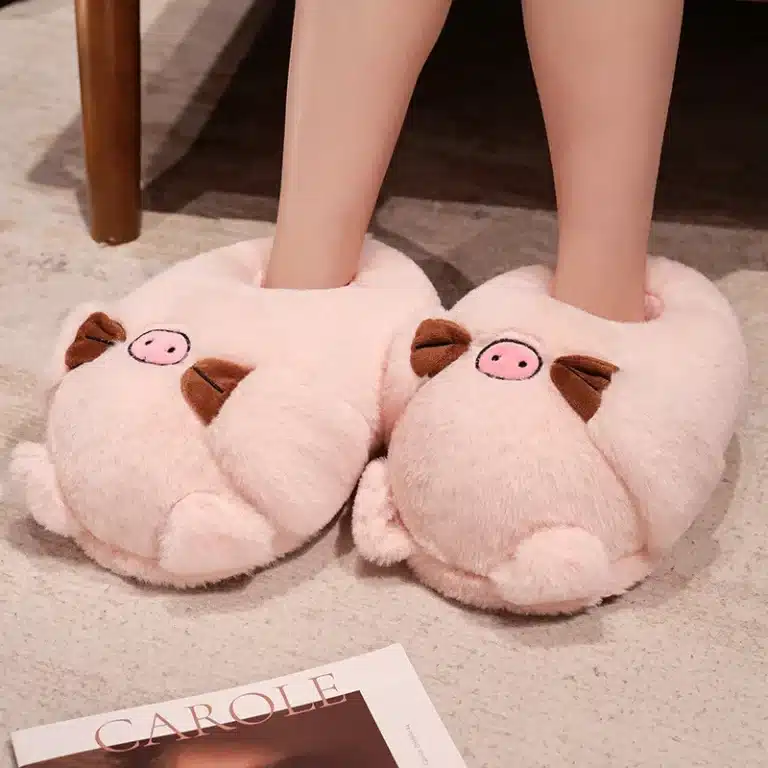 Pantoufles Moelleuses Enveloppantes Cochon 1
