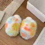 Chaussons Femme Fausse Fourrure Colorée 1