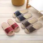 Claquettes Paille À Carreaux 2