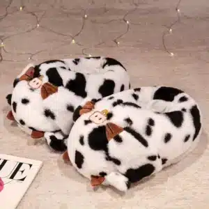 Pantoufles Moelleuses Enveloppantes Vache 2