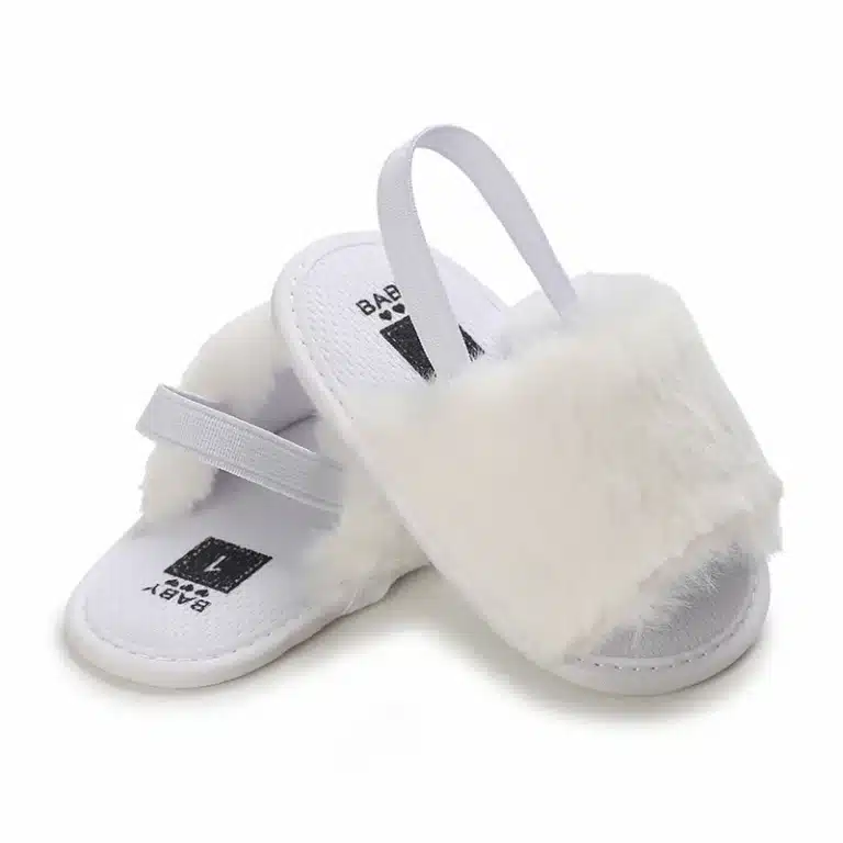 Pantoufles Elastique Fourrure Bébé 4