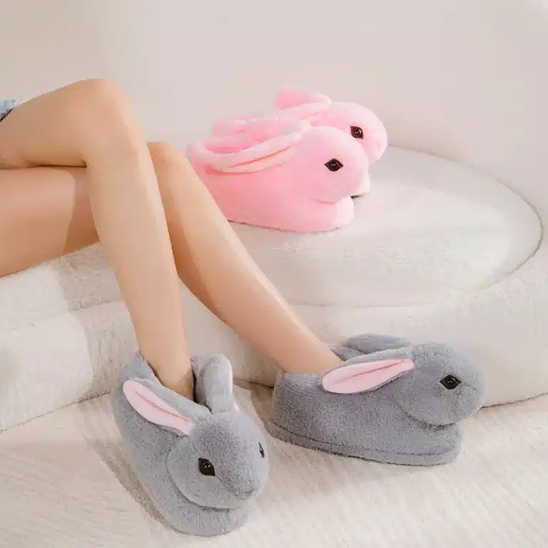 Chaussons Peluche Lapin 1