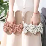 Claquettes En Lin Noeud Papillon Femme 3