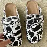 Chaussons Sabots Imprimé Vache 1