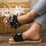 Claquettes Bohème Corde Et Nœud Femme 3