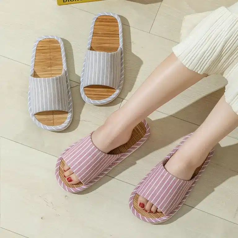 Claquettes Rayées Bambou 4