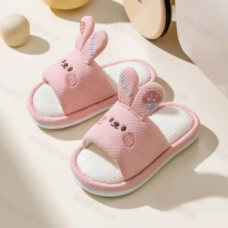 Claquettes En Lin Petits Animaux 4