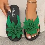 Tongs Décontractées À Fleurs 1