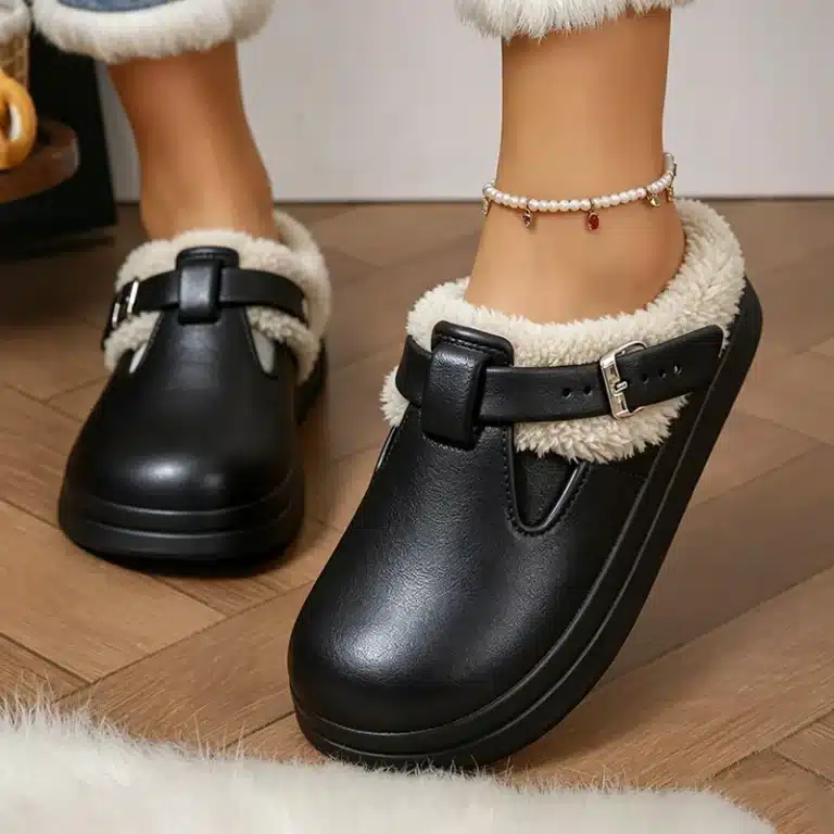 Chaussons Mules Imperméables Avec Fourrure 6