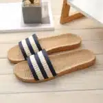 Claquettes Rayées Naturelles Femme 3