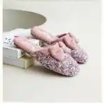 Pantoufles Pailletées Nœud Velours 4