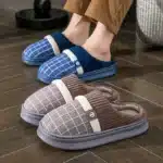 Pantoufles Grande Taille A Carreaux 3