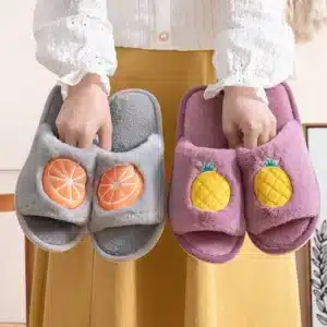 Pantoufles Ouvertes Motif Fruits 1