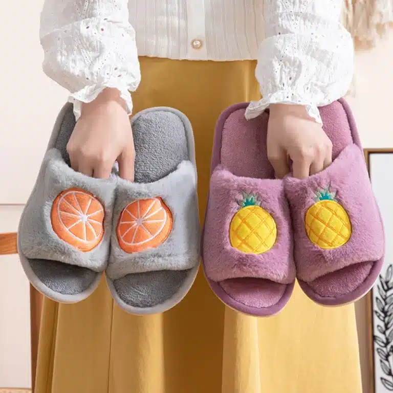 Pantoufles Ouvertes Motif Fruits 1