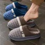 Pantoufles Grande Taille A Carreaux 1