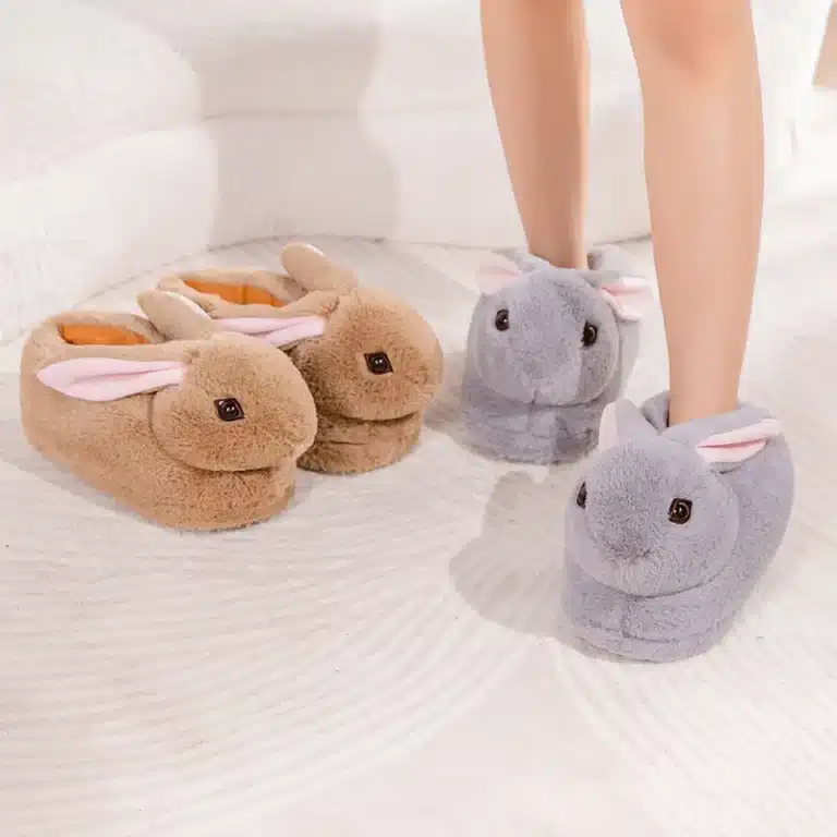 Chaussons Peluche Lapin 2