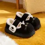 Chaussons Fourrés Fermés Tête De Chat 1
