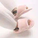 Chaussons Bébé Mignons Fourrés Avec Elastique 6