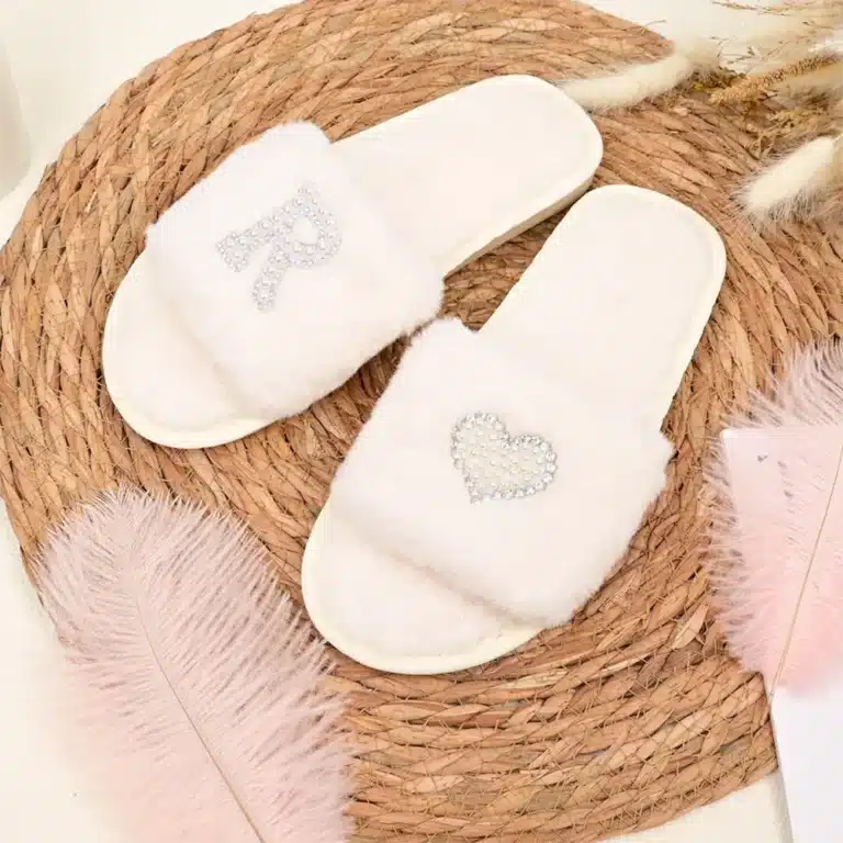 Chaussons Bride Personnalisés Initiale 2