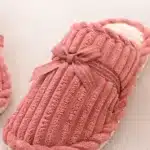 Pantoufles D'Hiver Moelleuses Avec Noeud 3