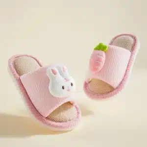 Chaussons Claquettes Lin Lapin Carotte 1