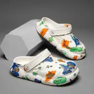 Sabots Blancs Dinosaure Enfant 2