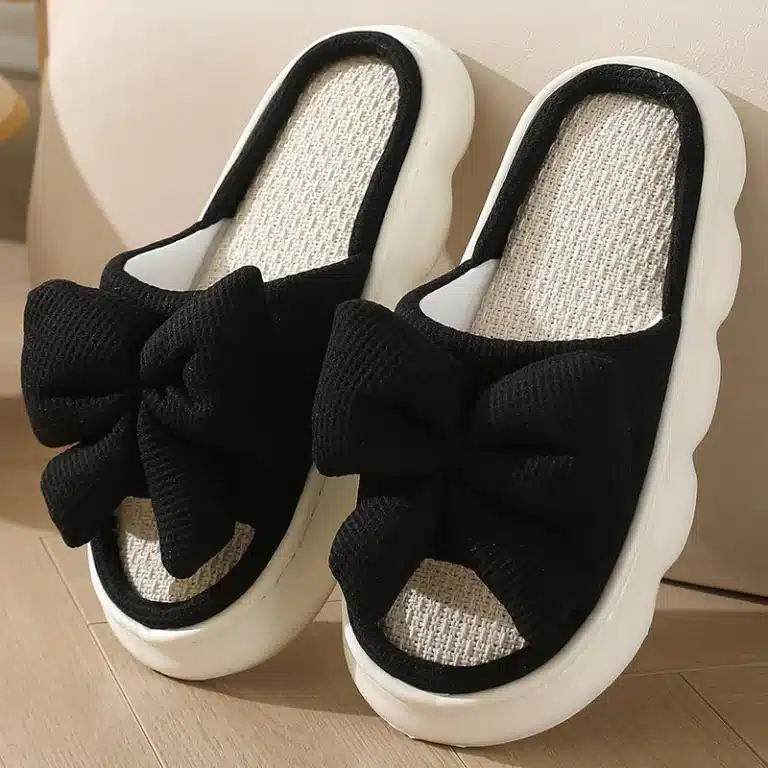 Claquettes Gros Noeud Noir 2