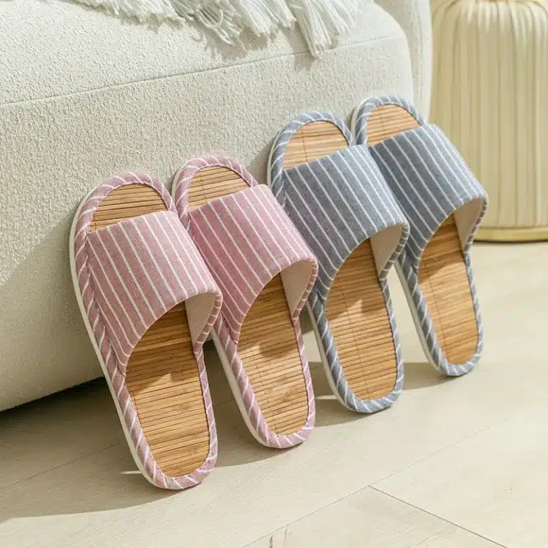 Claquettes Rayées Bambou 2