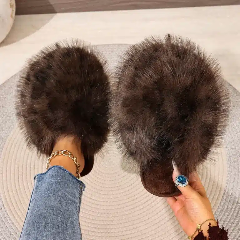Chaussons Femme Fausse Fourrure Colorée 5
