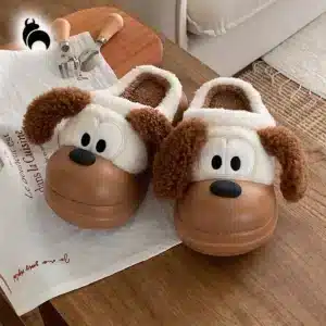 Pantoufles Chien Peluche 1