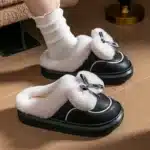 Chaussons Élégants Fourrés Avec Noeud 6