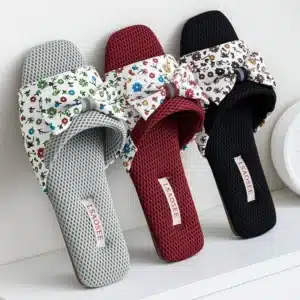 Claquettes Maille Noeud Fleuri 1