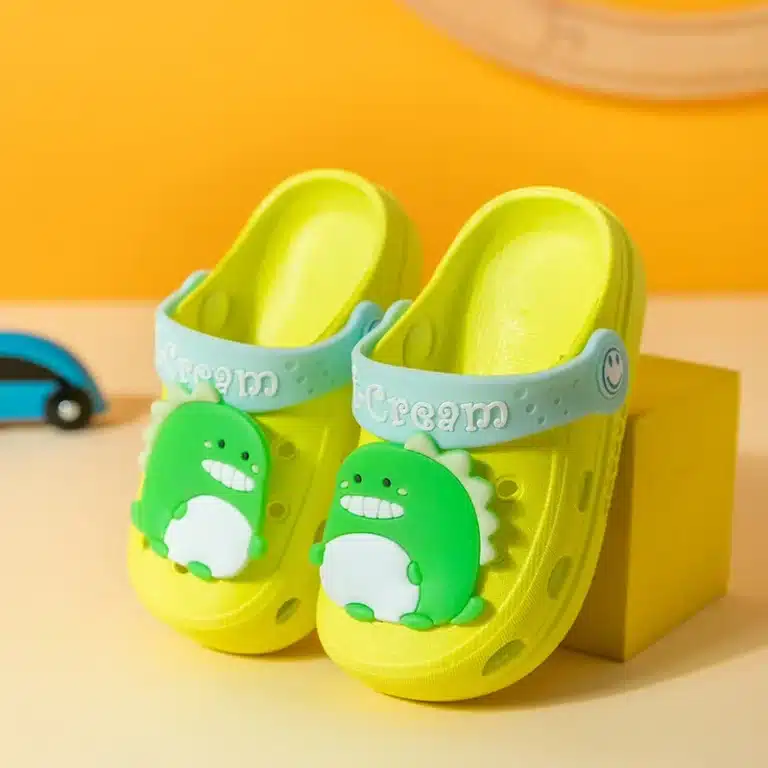Chaussons Crocs Jaunes Dinosaures 1