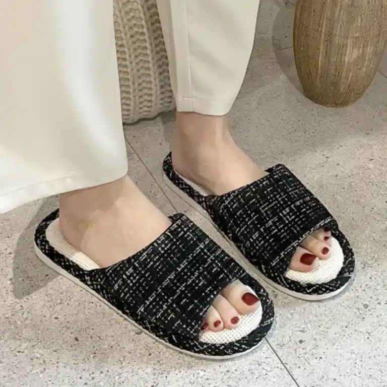 Pantoufles Tweed Ouvertes 2