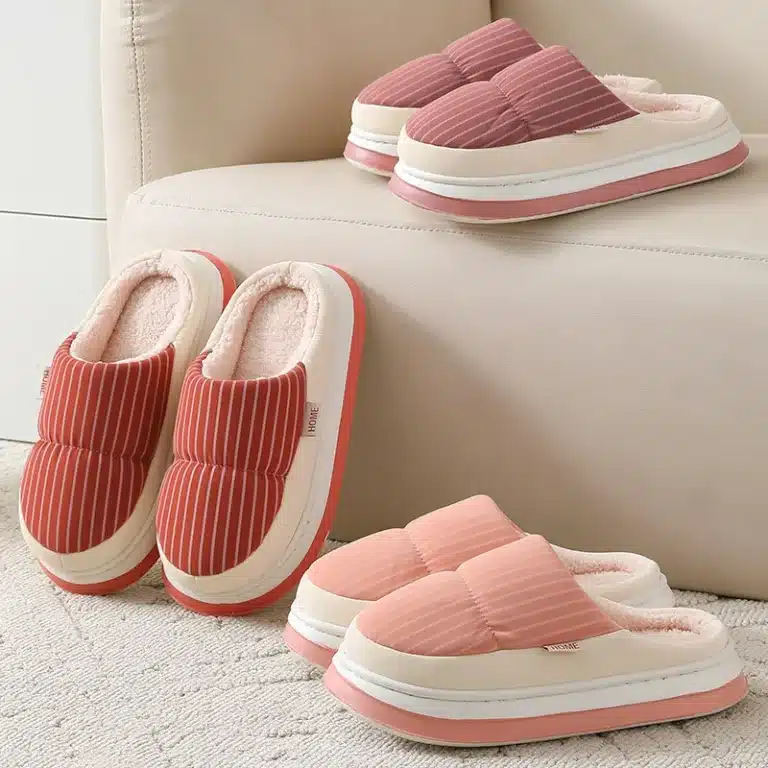 Chaussons Doudoune Rayés 2