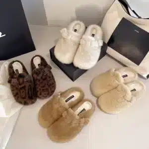 Sabots Fourrés Peluche Croisées 6