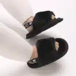 Chaussons Bébé Mignons Fourrés Avec Elastique 4
