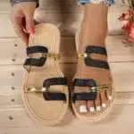 Claquettes Originales Femme Double Brides 5