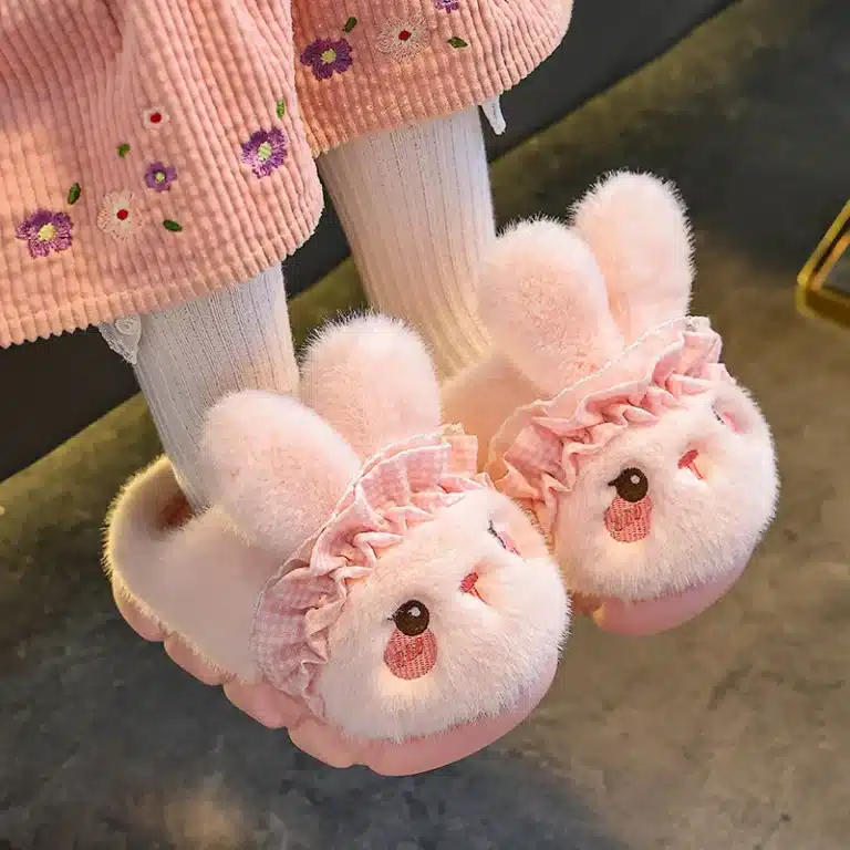 Pantoufles Lapin Peluche 1