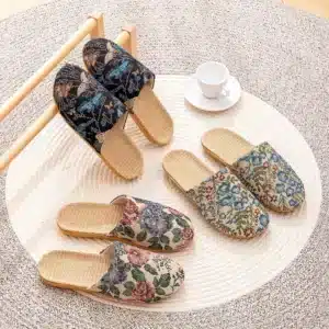 Chaussons Sabots Style Tapisserie 1