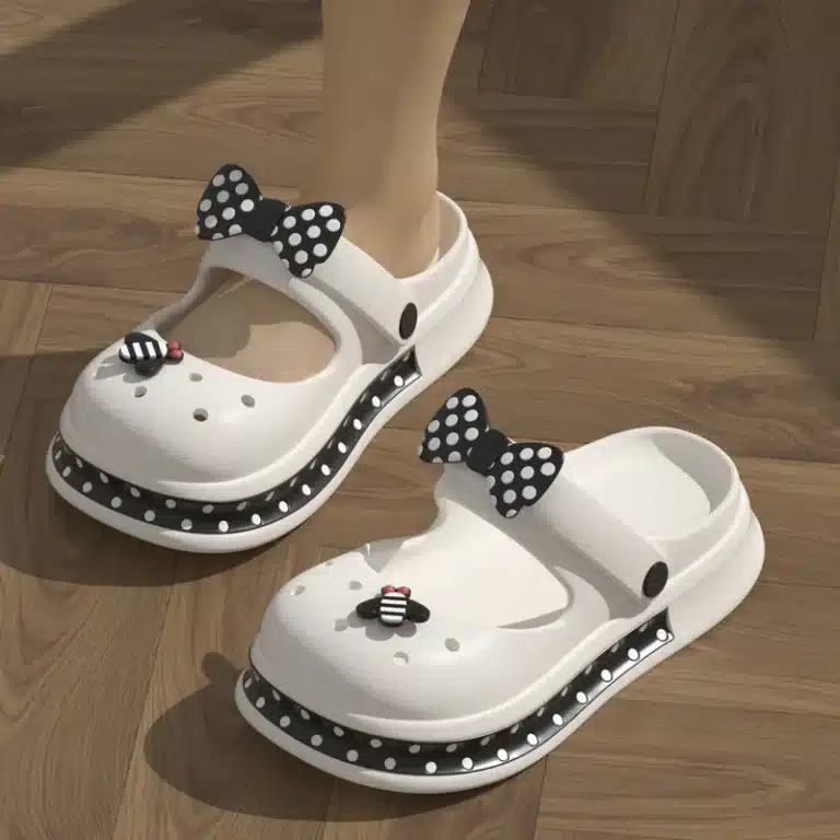 Sabots À Pois Vintage Femme 2